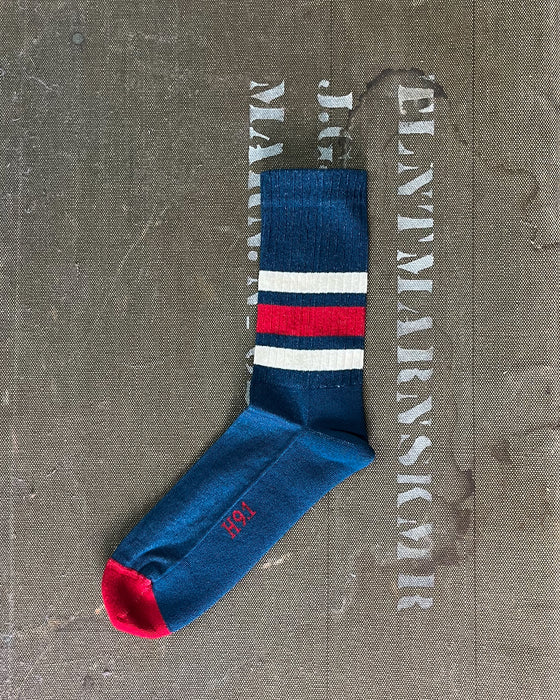 Heritage 9.1 Rucker Blue White Red Socks